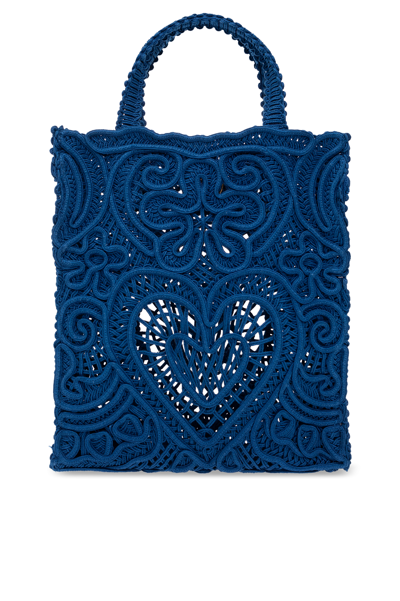 Blue Beatrice Small lace trimmed handbag Dolce Gabbana